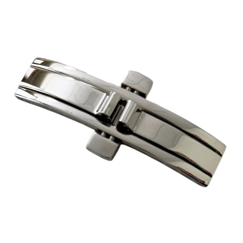 Butterfly buckle with pusher stainless steel 12mm - Image 2