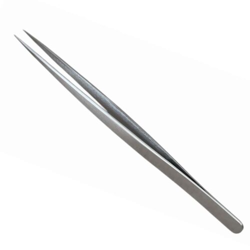 Buzzufy D10 stainless steel precision long non-magnetic tweezer, 145 mm