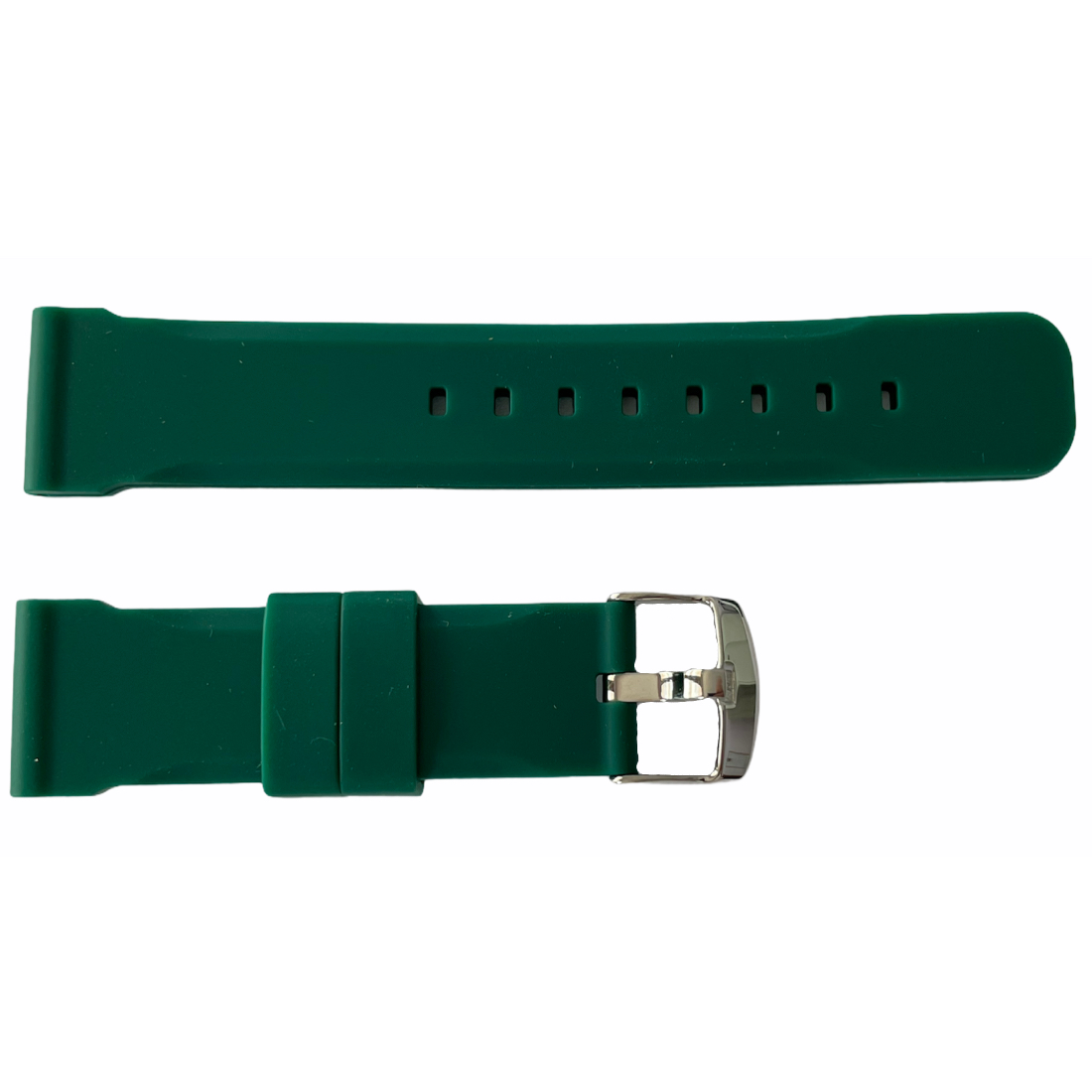 Buzzufy silicone green chrono watch strap 20mm
