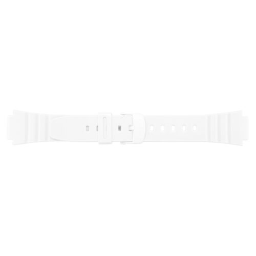 Casio 10409325 white rubber watch strap W-214HC-7AV, W-214HC-7BV 16 mm