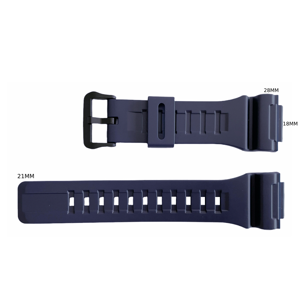 Casio 28/21/18 mm rubber blue strap AEQ-110W-2AV, AQ-S810W-2AV, W-735H-2AV 10410726 - Image 2