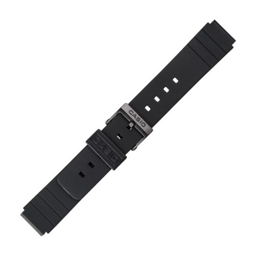 Casio plastic black watch strap 71604416 for MQ-24 MQ-58, MQ-104, 16 mm