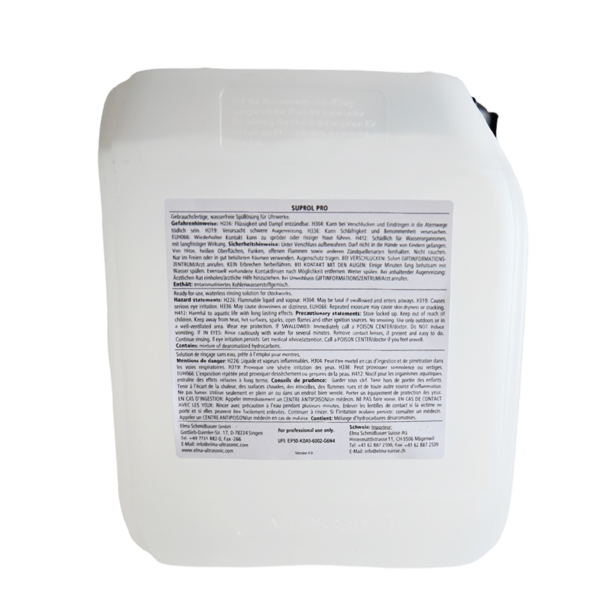 Elma Suprol Pro rinsing solution for watches and clocks, apparatuses, technical appliances and movements 5l - Image 2