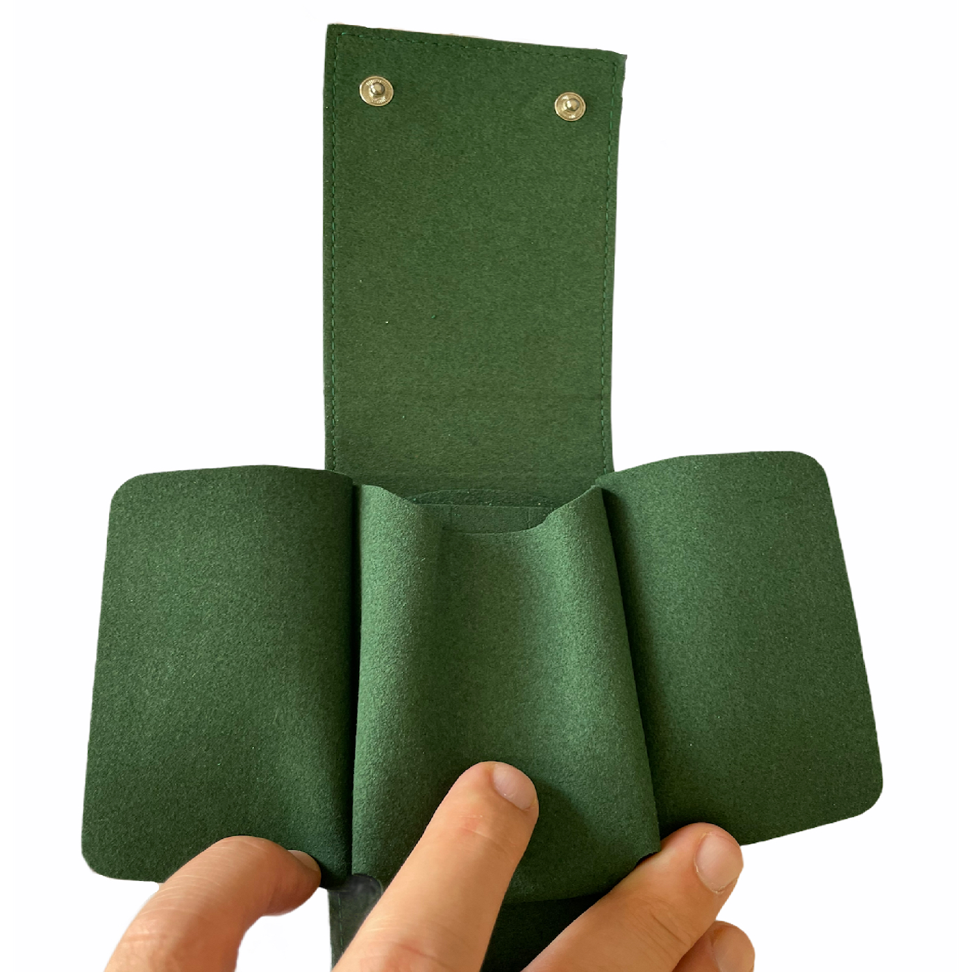 Green watch leather Rolex travel pouch - Image 4