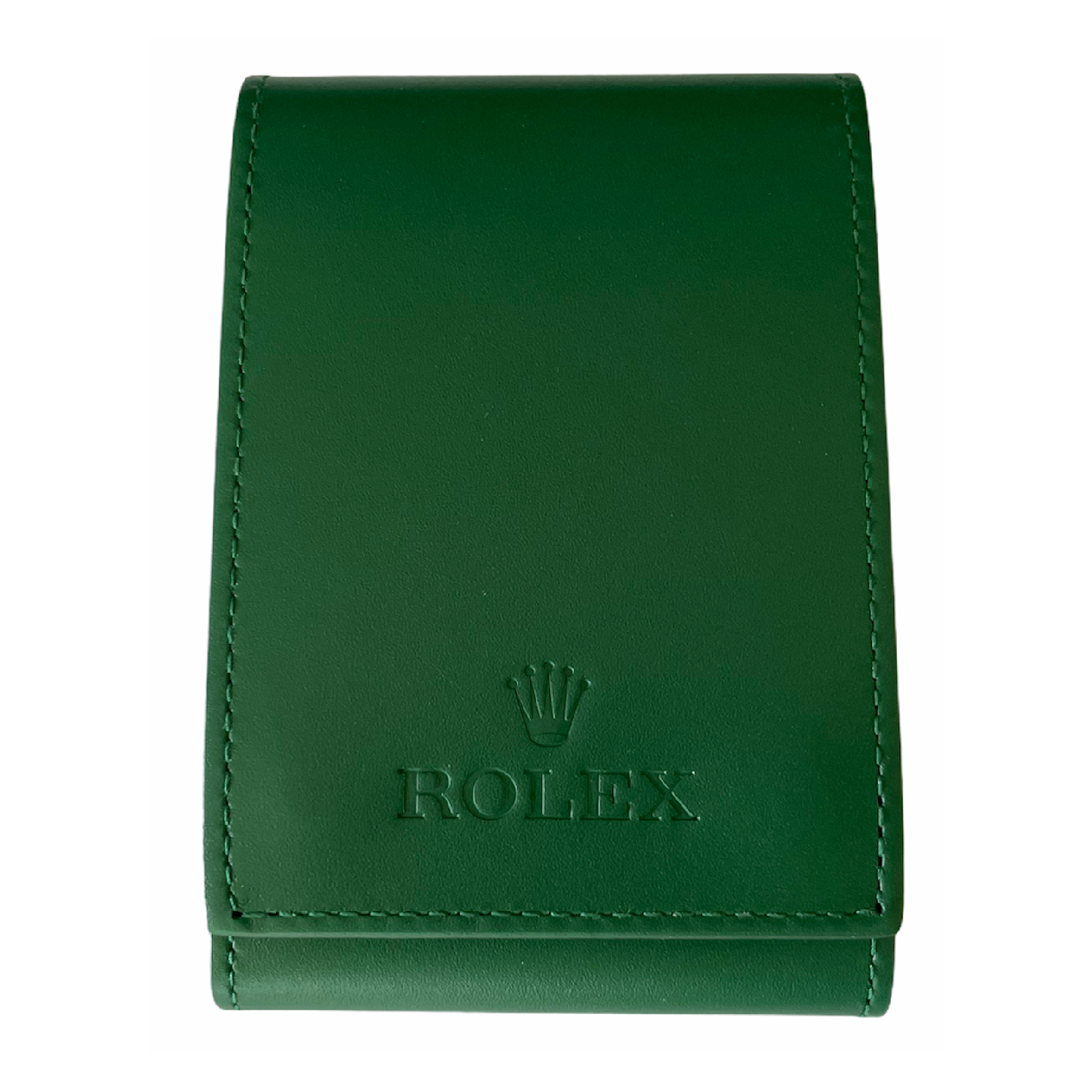Green watch leather Rolex travel pouch
