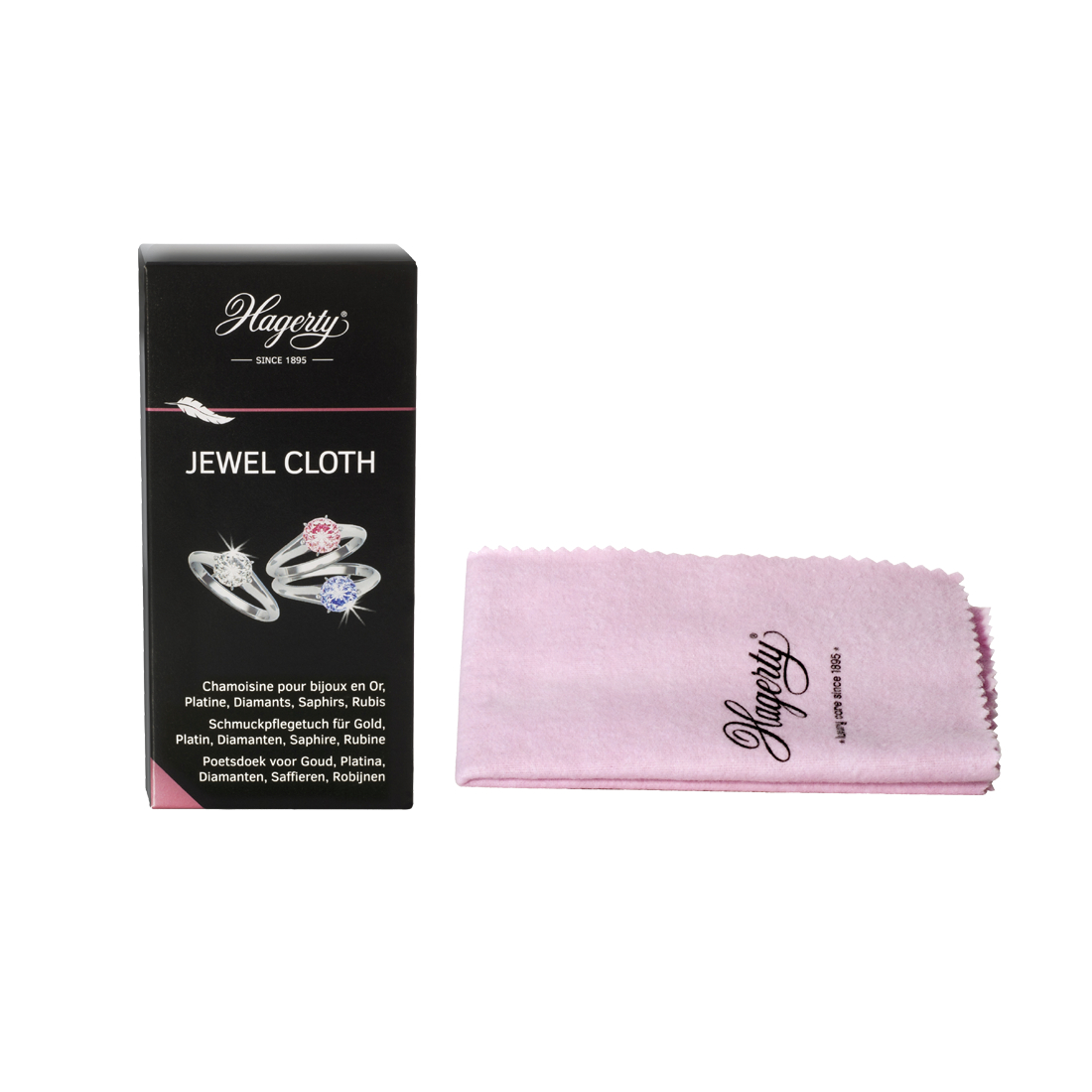 Hagerty Jewel cloth gold, platinum, diamonds, sapphires and rubies