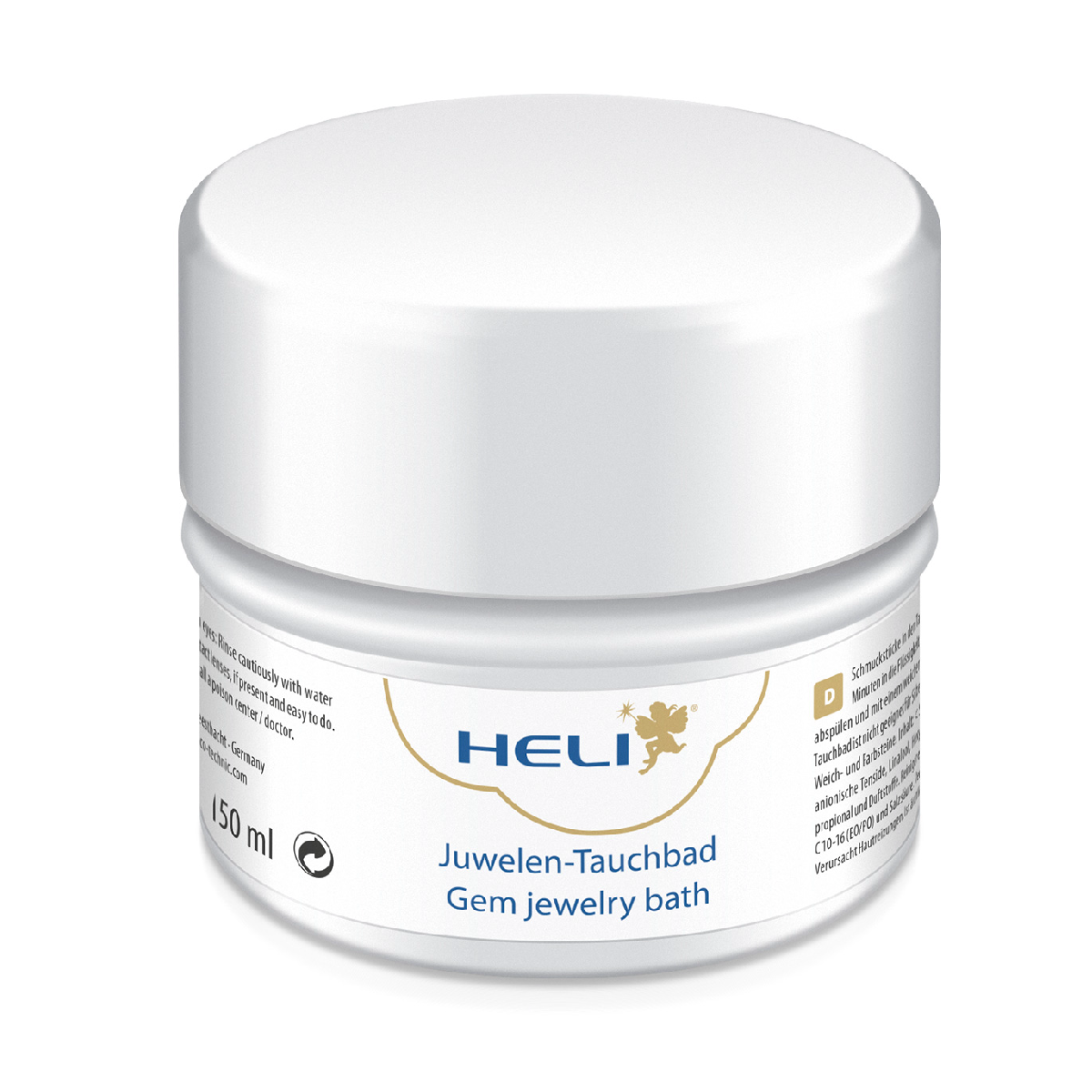 Heli gem jewelry bath with rinsing basket and cleaning cloth, jeweler's packaging, 150 ml - Image 2