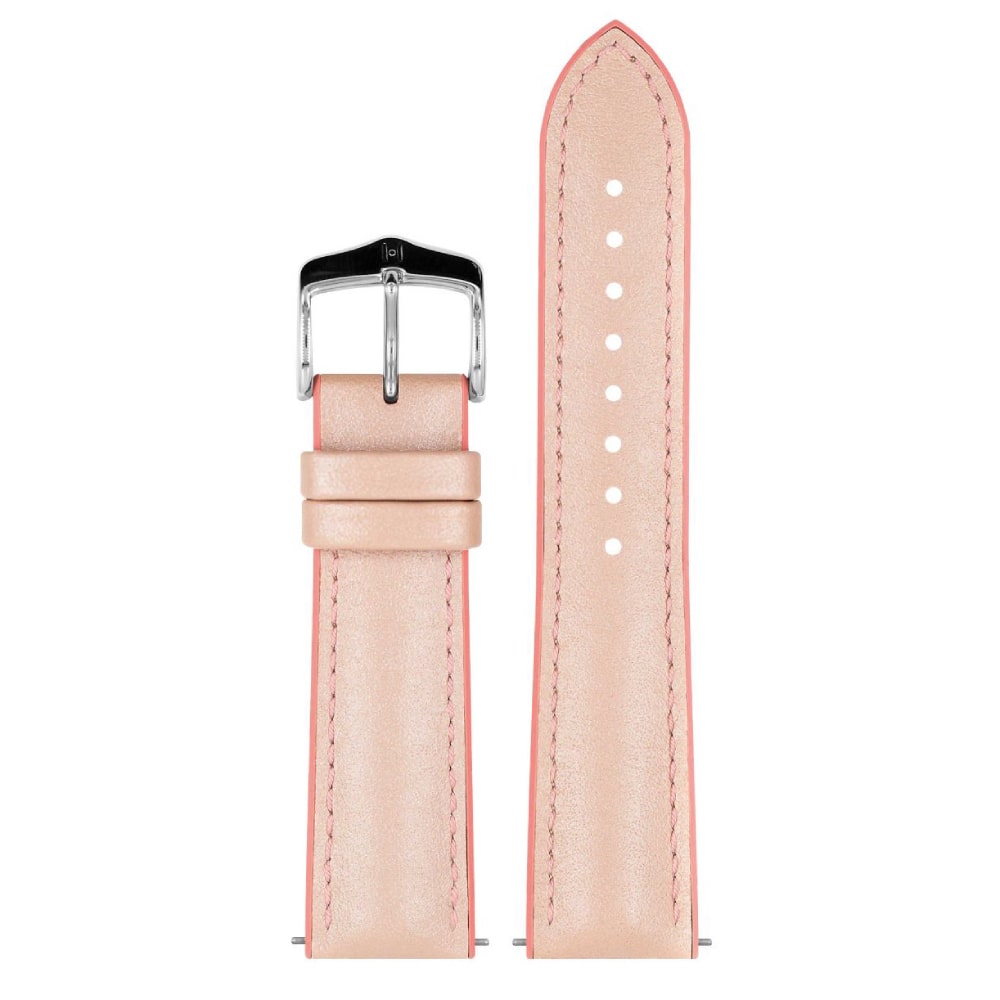 Hirsch LINDSEY light pink, rose ladies leather & rubber watch strap 20mm 0922302122-2-20 - Image 4