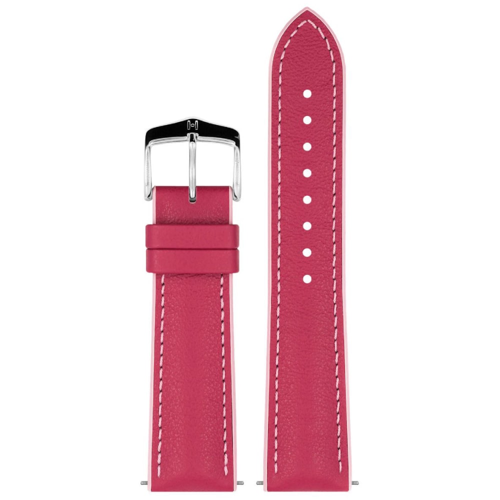 Hirsch LINDSEY pink, rose ladies leather & rubber watch strap 20mm 0922202125-2-20 - Image 5
