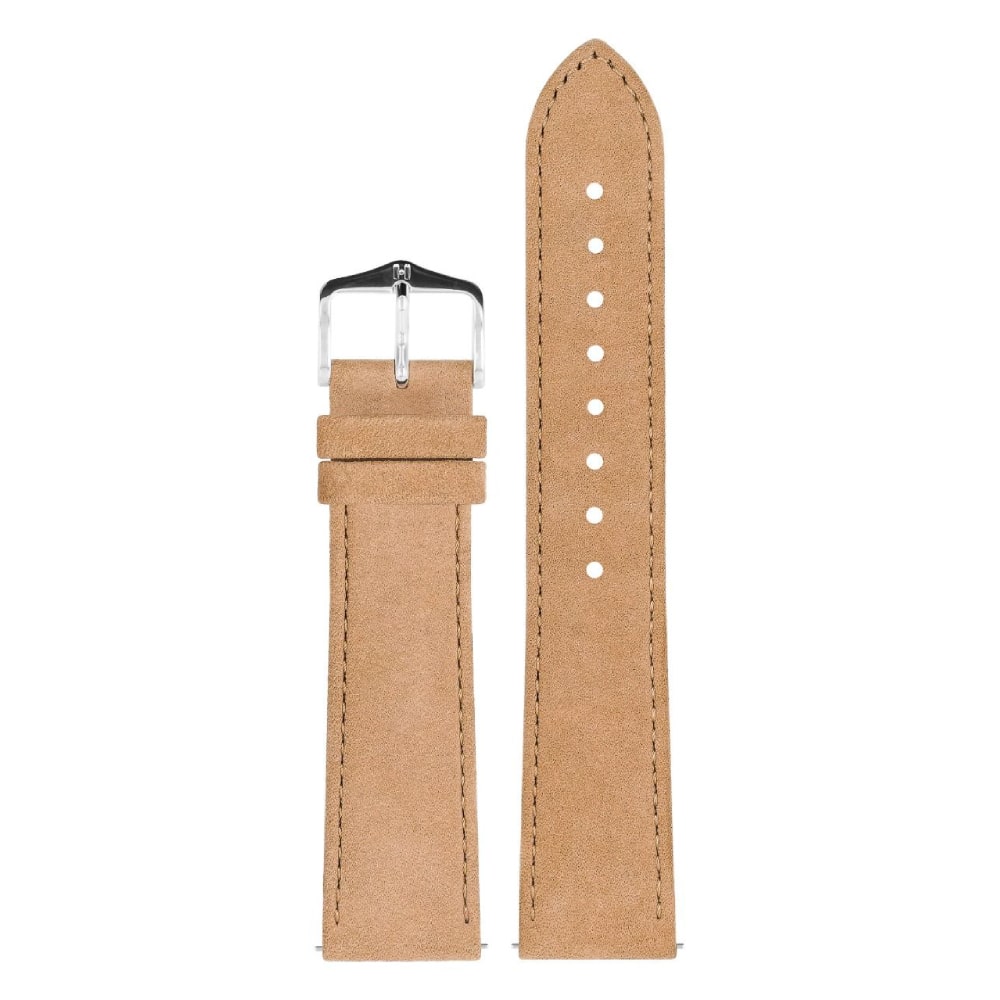 Hirsch Osiris Nubuk beige calf leather watch strap, 18 mm, 03433090-2-18 - Image 3