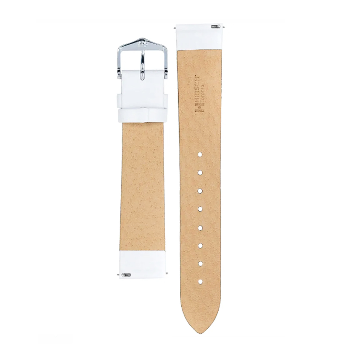 Hirsch Toronto L white calf leather watch strap 18 mm 03702000-2-18 - Image 3