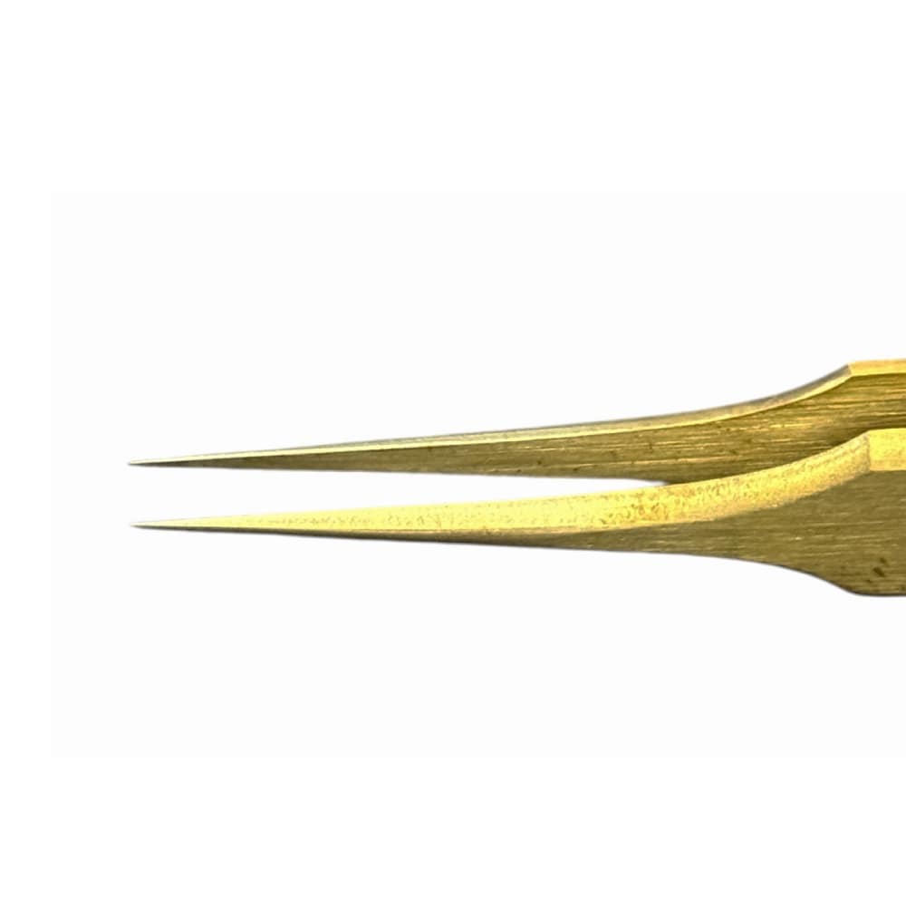 Horotec MSA12.303-4 brass tweezer with long and fine tips for hairsprings - Image 3