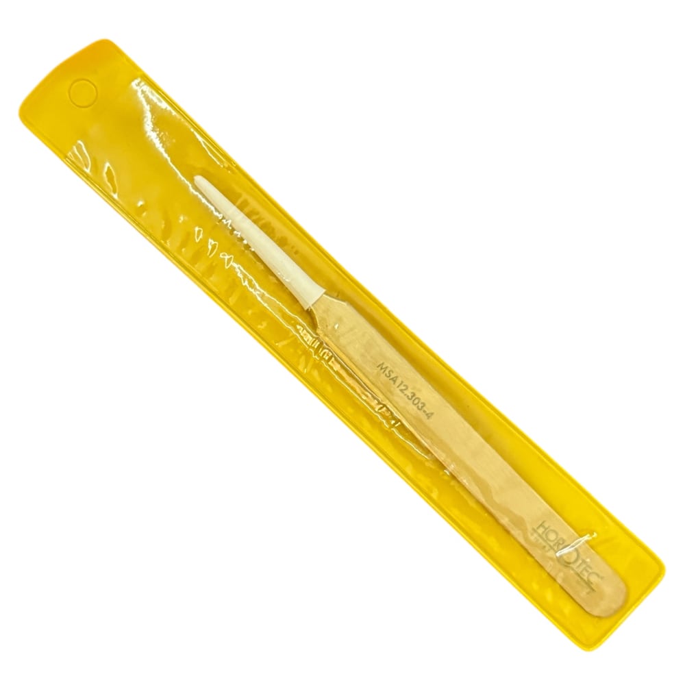 Horotec MSA12.303-4 brass tweezer with long and fine tips for hairsprings - Image 4