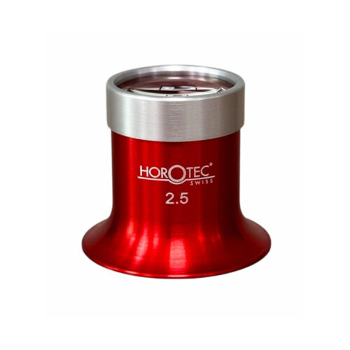 Horotec MSA 00.031-2.5 Eyeglass Loupe in Anodised Red Aluminium with Screwed Ring