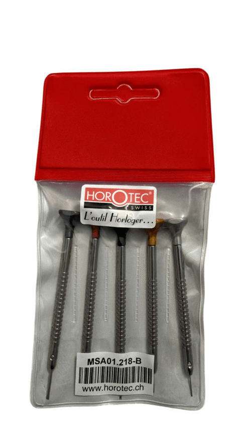 Horotec MSA 01.218-B assortment of 5 watchmaker screwdrivers 0.60 to 1.40 mm
