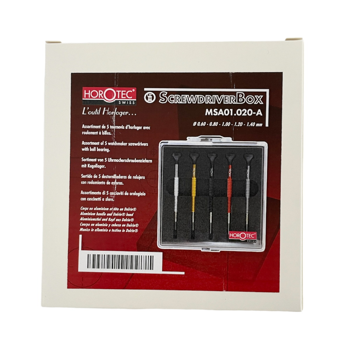 Horotec MSA 01.020-A set of 5 screwdrivers with ball bearings 0.60 to 1.40 mm - Image 4