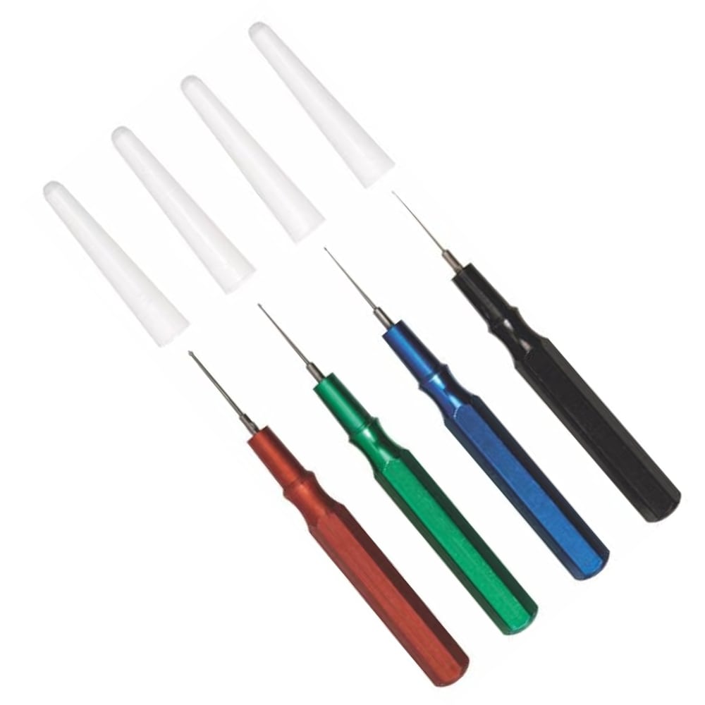 Horotec MSA17.000-04 set of 4 coloured oilers with aluminium handles, 6 mm