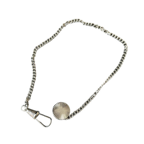 Iron nickel-plated button-hole pocket watch chain 23 cm, 2.9 mm