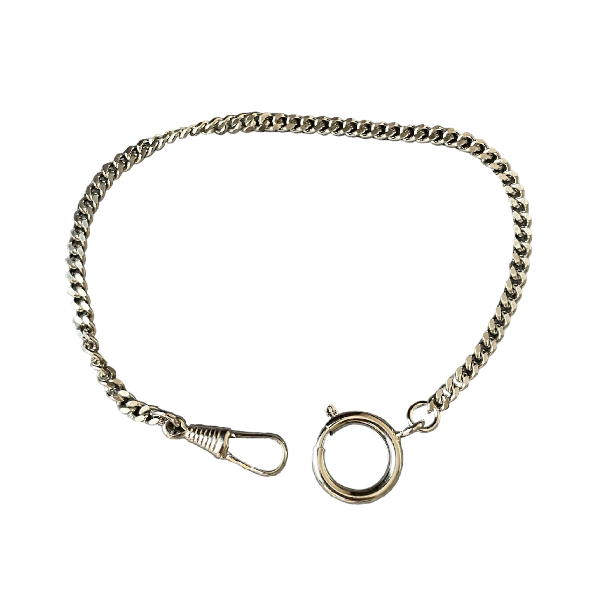 Iron nickel-plated curb pocket watch chain 25 cm, 4.1 mm