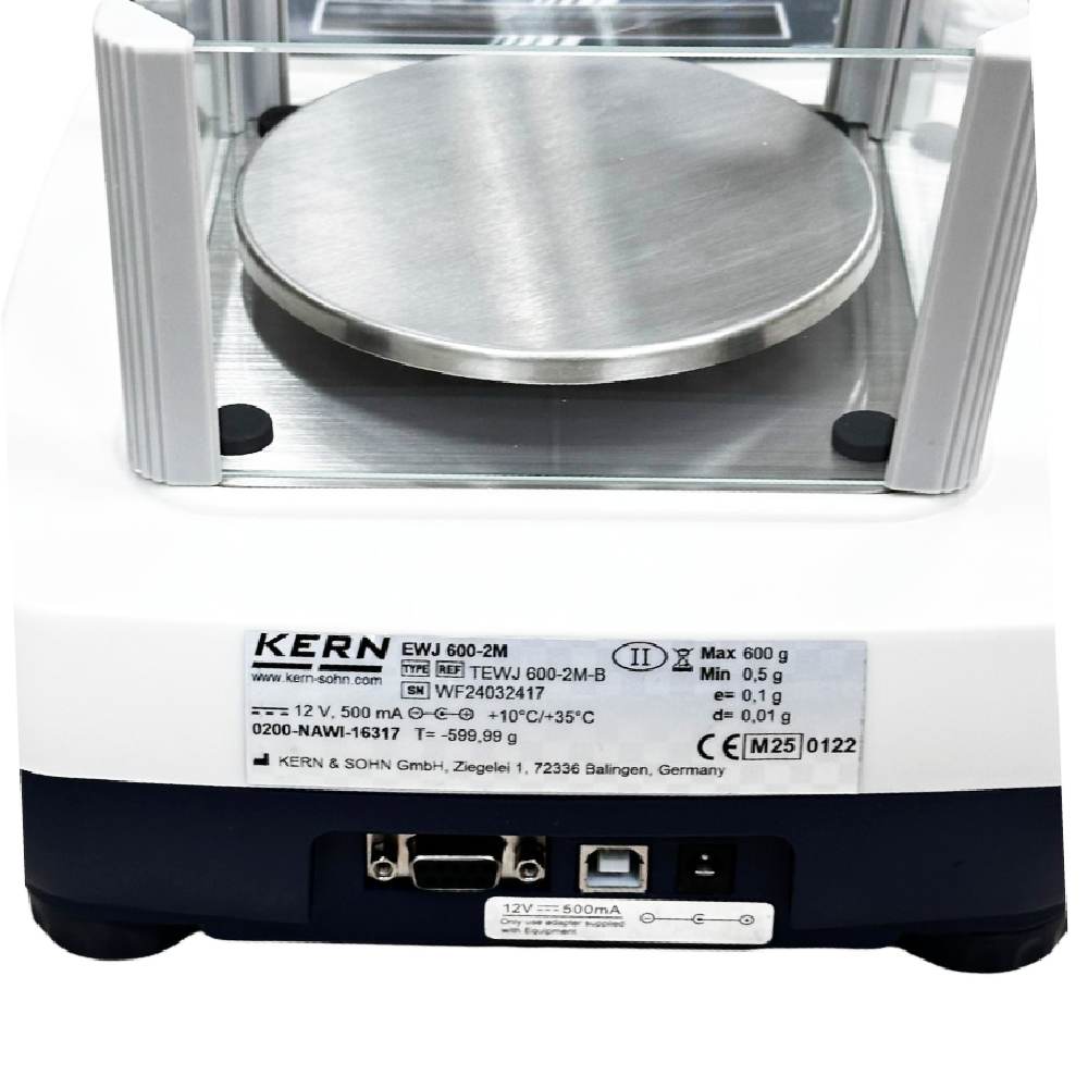 Kern EWJ 600-2M Precision Laboratory Balance – 600g Capacity, 0.01g Readability - Image 3