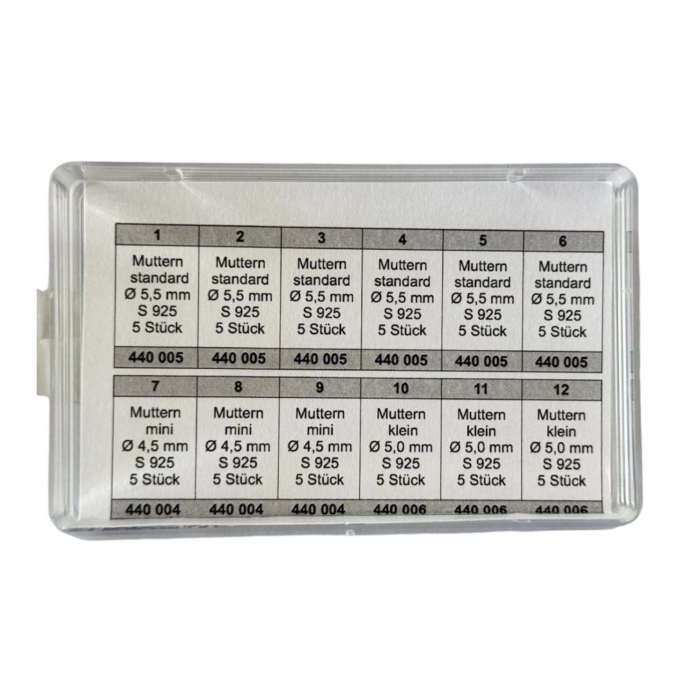 Lot of 925 silver ear nuts – Assorted sizes - Image 3