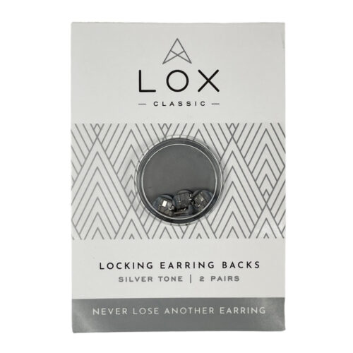 LOX classic locking earring backs silver