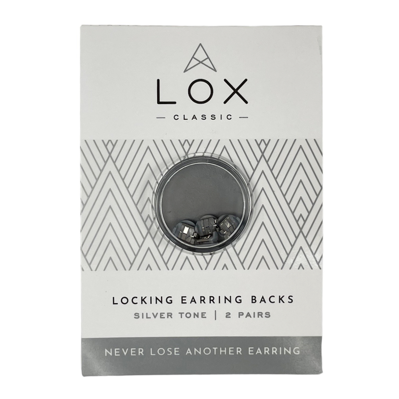 LOX classic locking earring backs silver