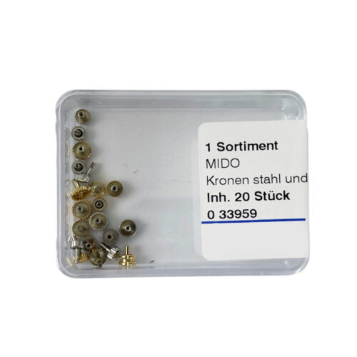 MIDO set of 20 crowns with logo for vintage watches