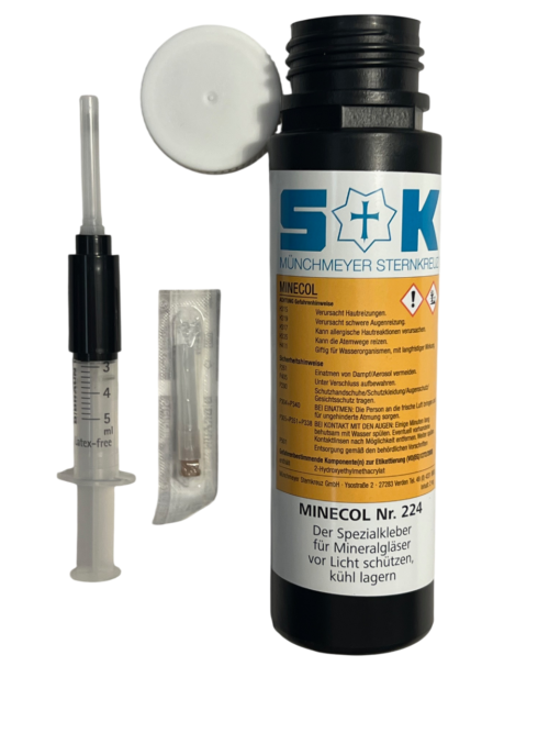 Minecol cement UV glue for mineral crystals glass 2ml