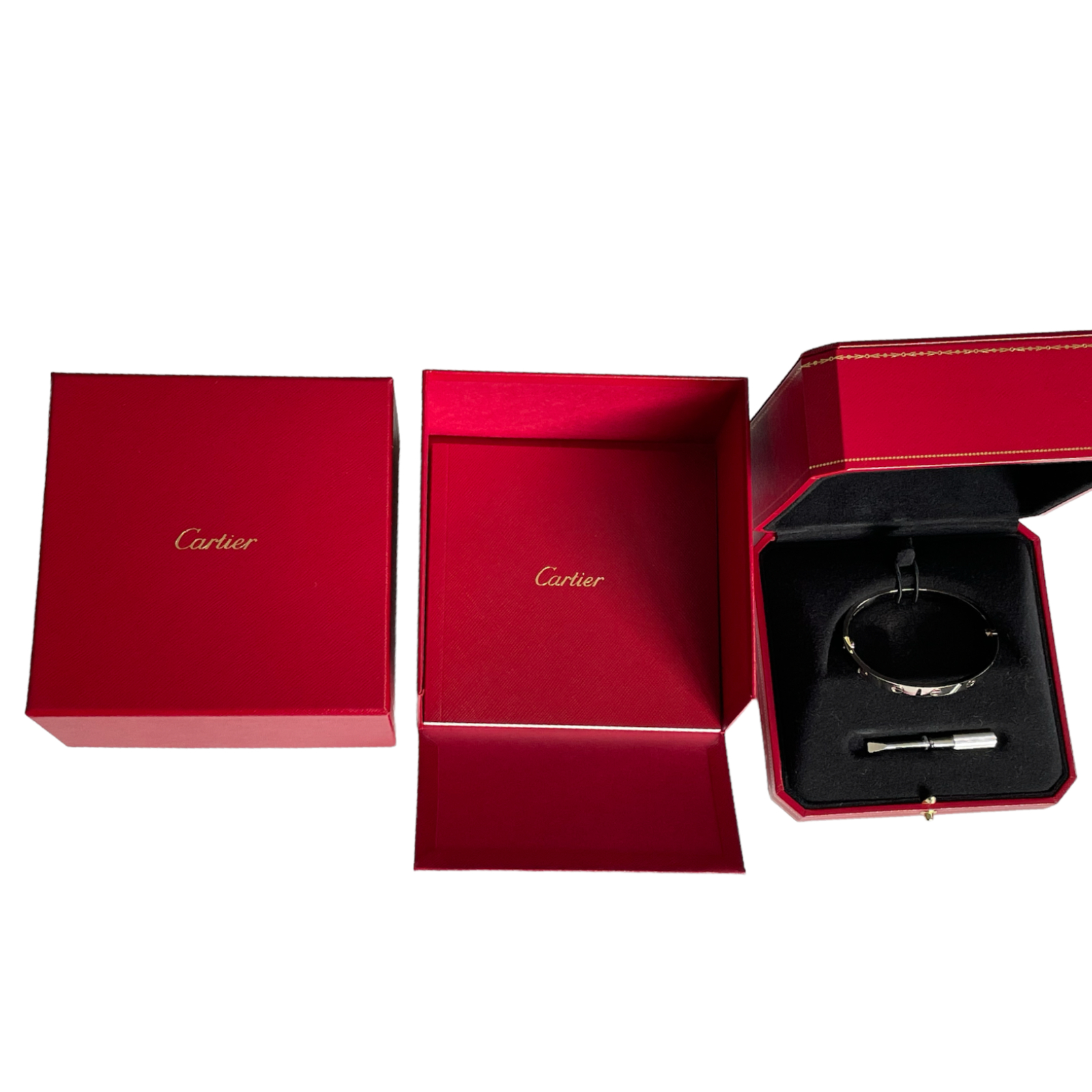 New Cartier Love 18k white gold bracelet size 17 2022 - Image 4