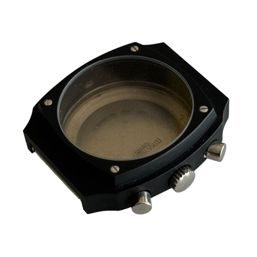 New old stock ITIKA chronograph watch PVD case in black for Valjoux 7750 - Image 2