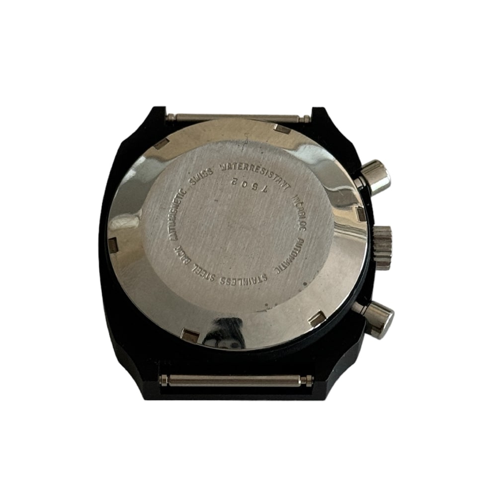 New old stock ITIKA chronograph watch PVD case in black for Valjoux 7750 - Image 4