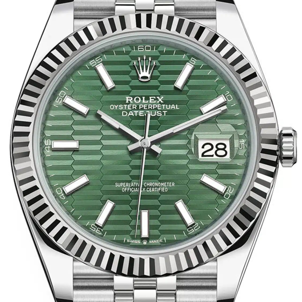 New Rolex Datejust 126334 green motif dial 41 mm part - Image 2