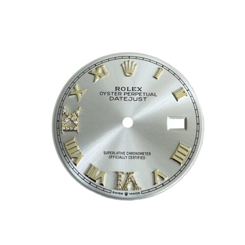 New Rolex Datejust 36mm Silver Roman dial with diamonds
