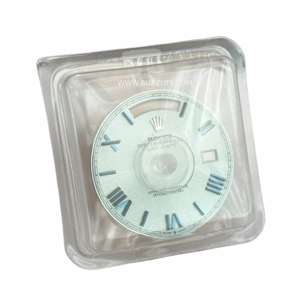 New Rolex Day-Date II 218206 platinum roman ice blue dial part - Image 2