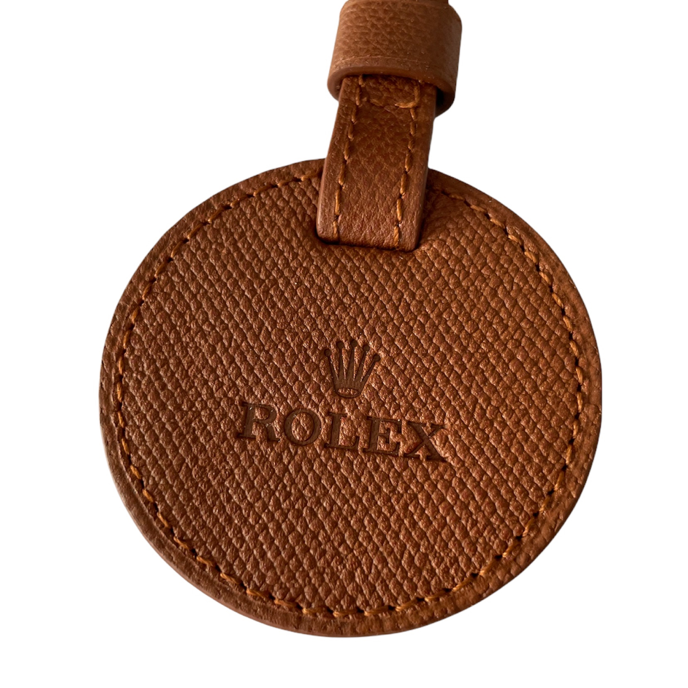 New Rolex leather keychain with gold tone ring - Image 2