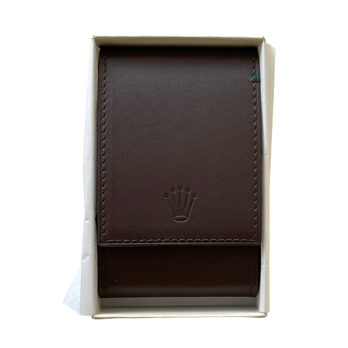 New Rolex leather pouch travel box in brown for 1 watch