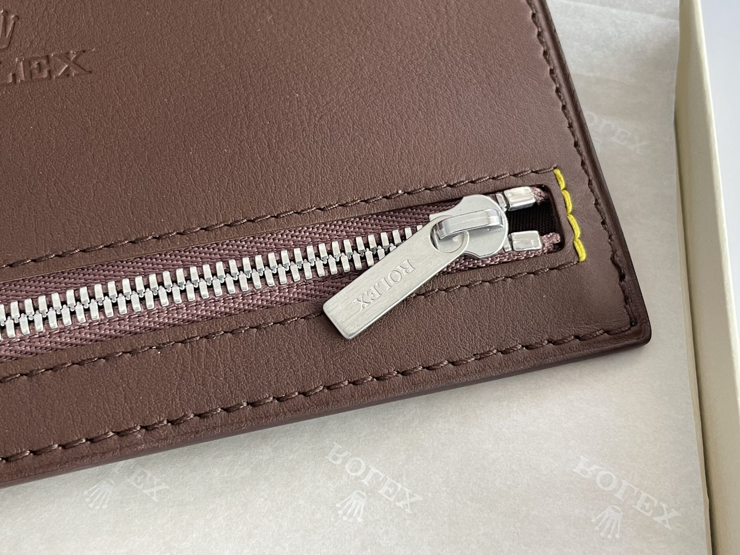New Rolex multi currency leather wallet with 4 zippers - Image 4