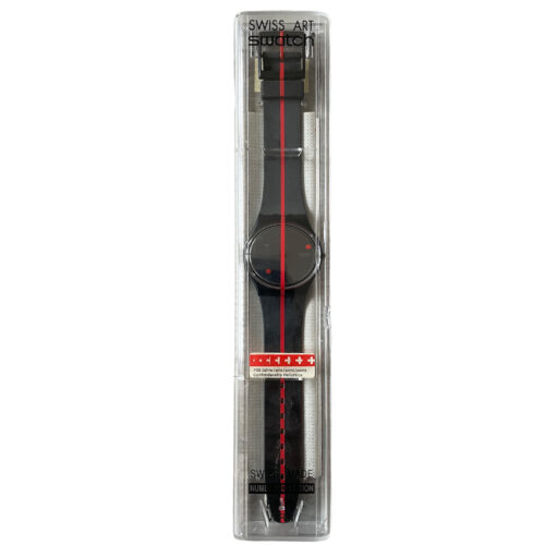 New Swatch Rouge Sur Blackout watch GZ119 1991