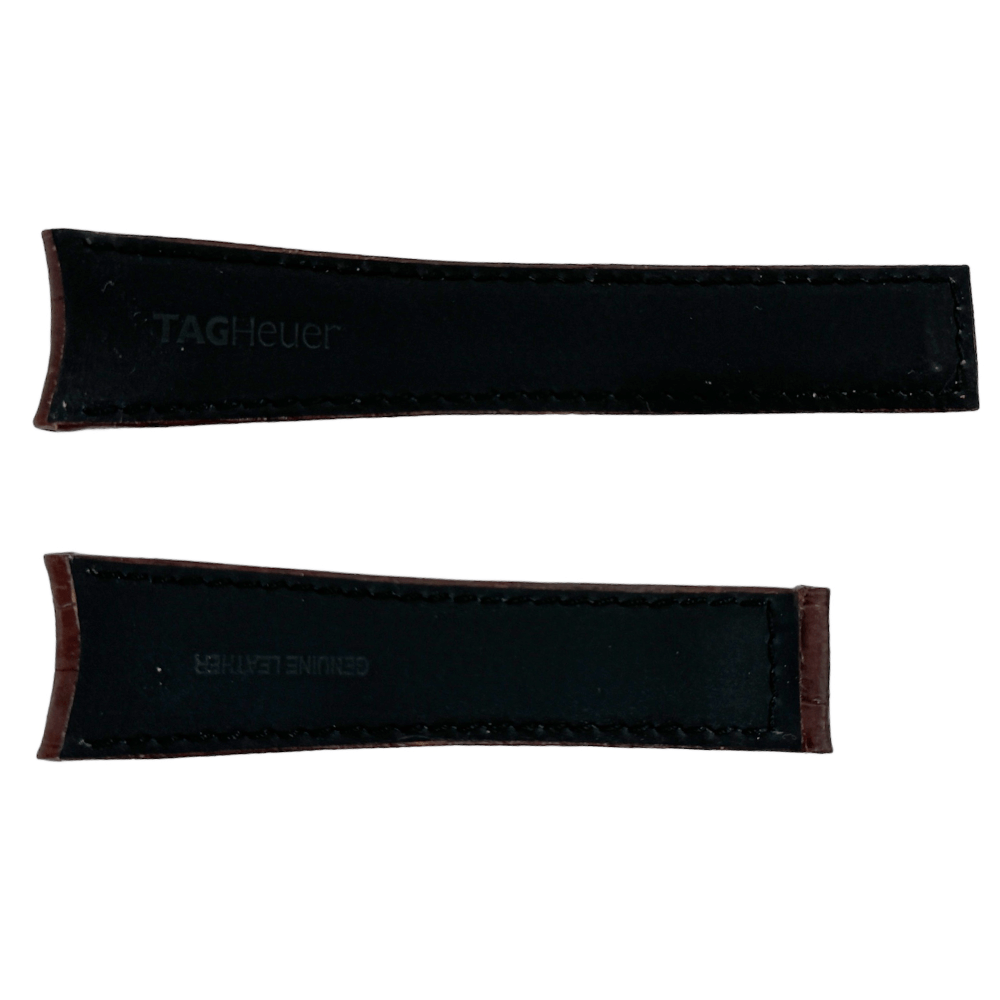 New Tag Heuer genuine leather strap, dark brown 22mm - Image 2