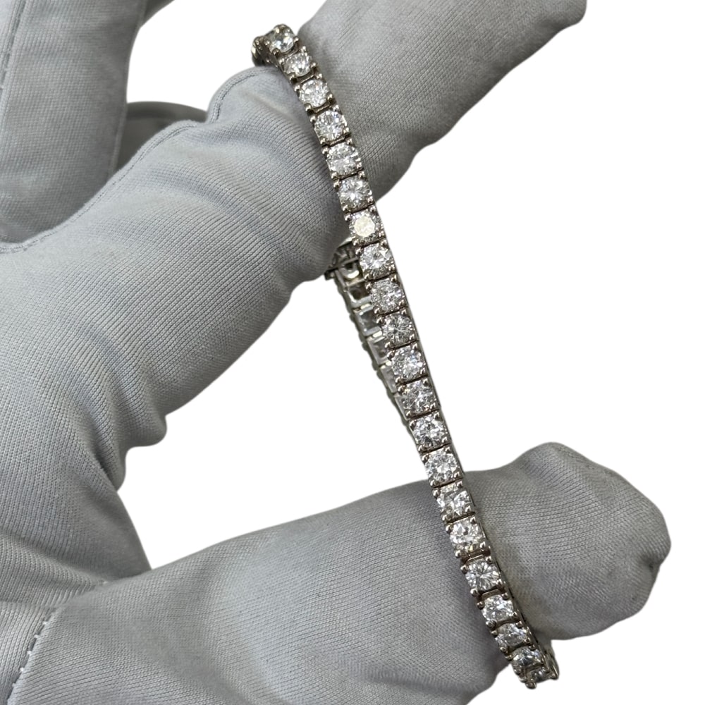 New Tennis bracelet 14k white gold with natural diamonds 6.6 ct, 15.29 gr. - Image 2