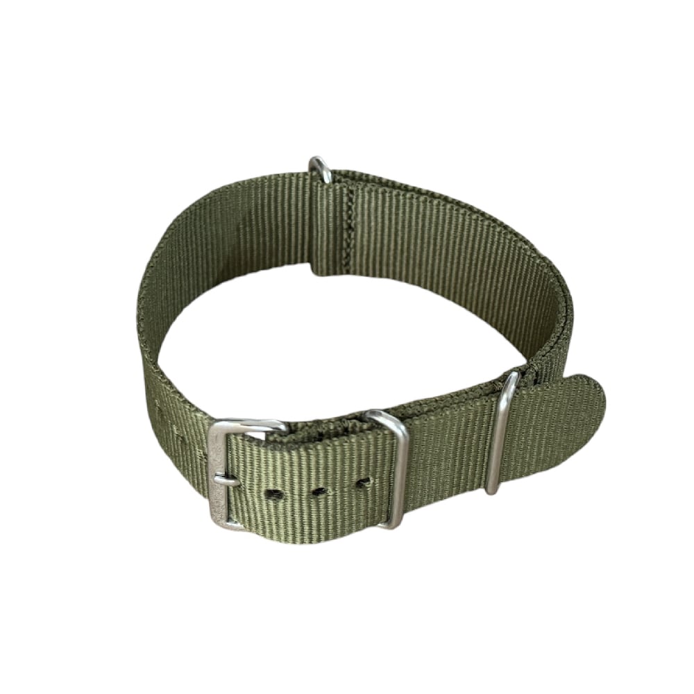 Nylon watch NATO strap navy green, 20mm