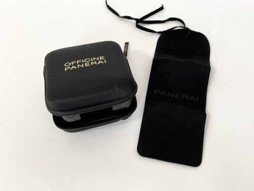 Panerai nylon watch travel case with velvet pouch