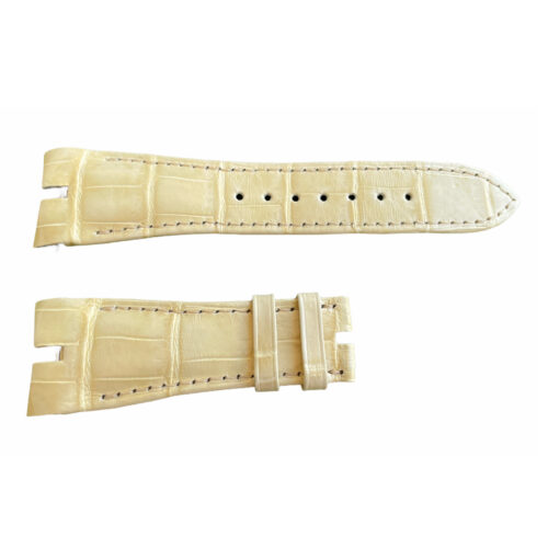 Roger Dubuis leather cream watch strap 25x18 mm