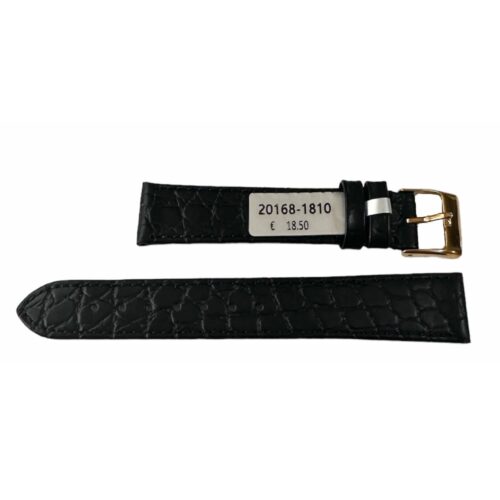 Samantha Crocodile Leather Watch Strap 18mm gold buckle