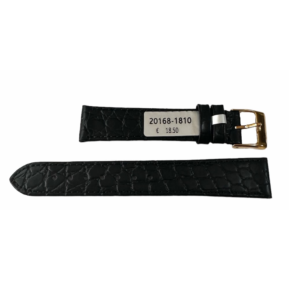 Samantha Crocodile Leather Watch Strap 18mm gold buckle