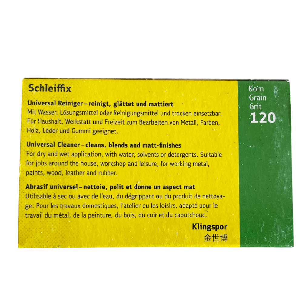 Klingspor Schleiffix universal cleaning block abrasive for metals, medium 120 - Image 2