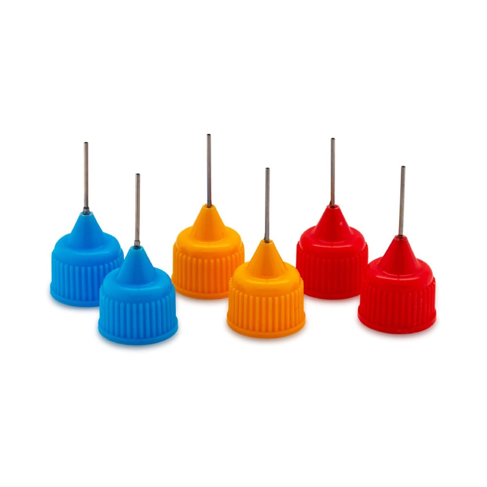 Set of 6 needle cap range for bottles