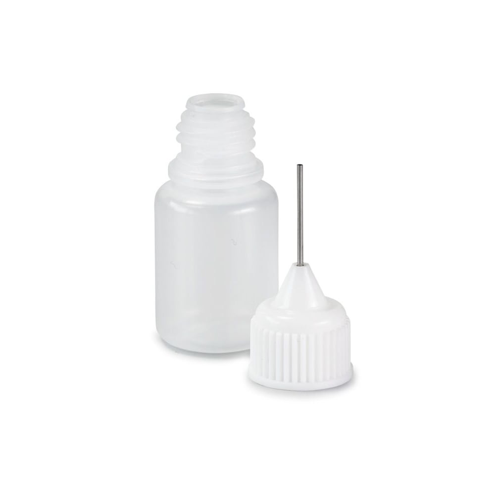 Set of 9 bottles, 5 - 50 ml, white with caps, dosing aids and funnel - Image 4