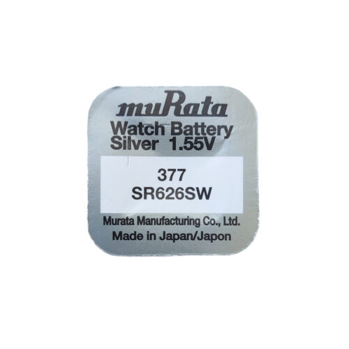 Sony/Murata 377 silver oxide quartz watch batteries 1.55 volts